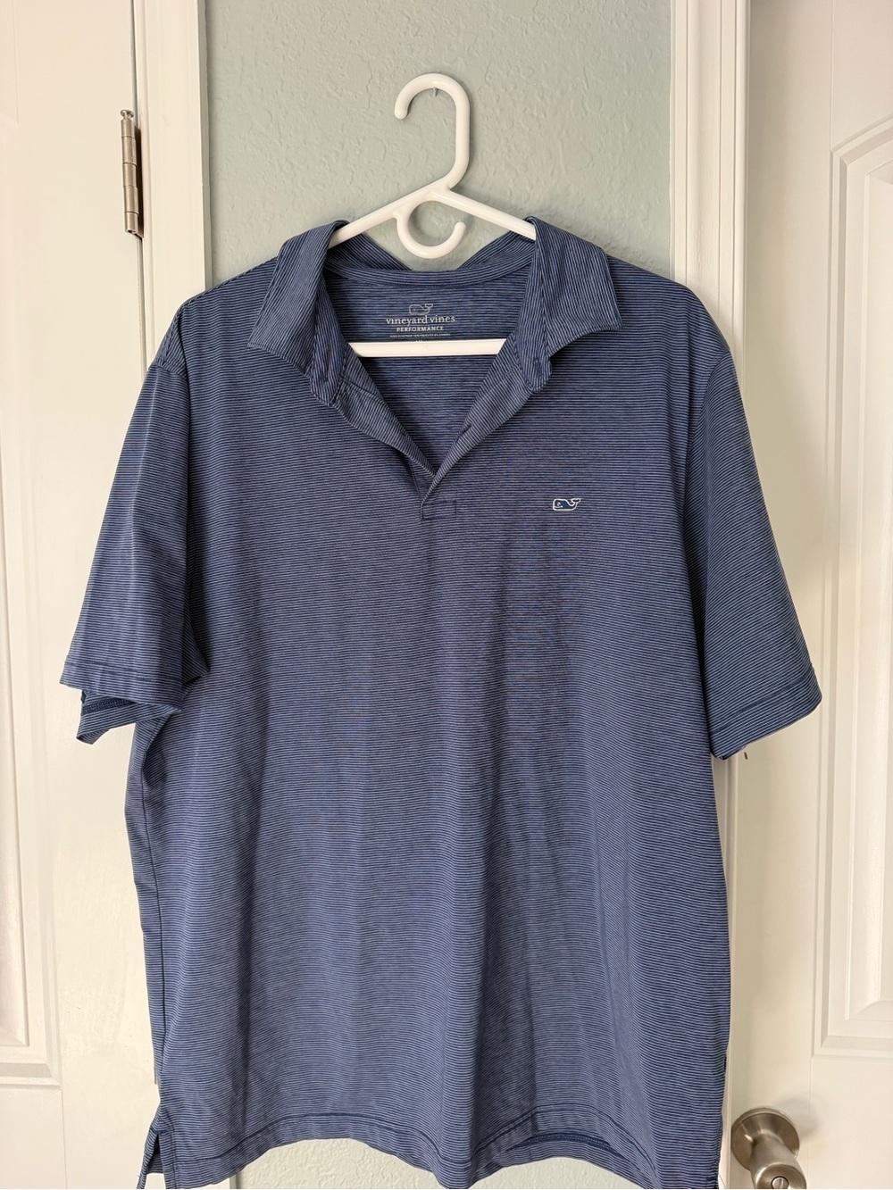 Vineyard Vines Men's Navy Heather Short-Sleeve Polo